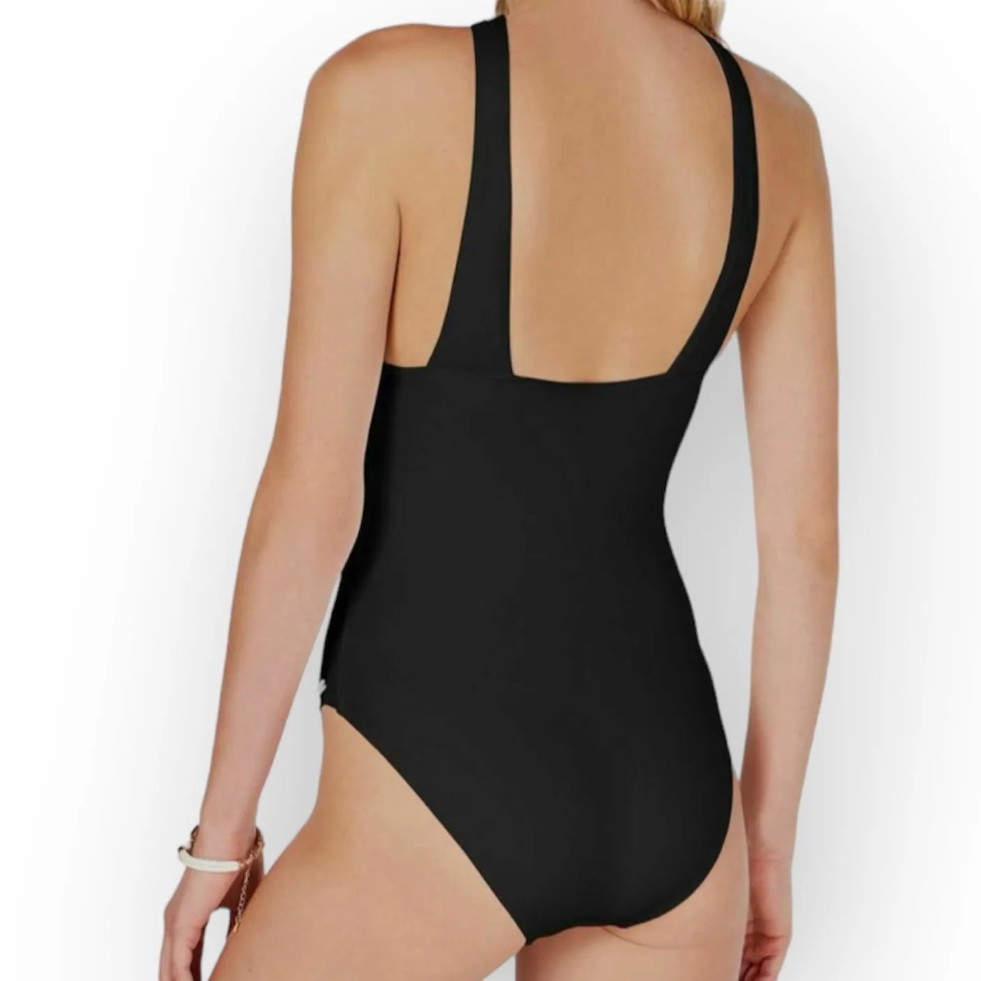 High Neck Convertible Ruched One-Piece Swimsuit