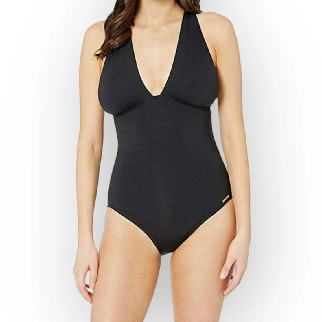 High Neck Convertible Ruched One-Piece Swimsuit