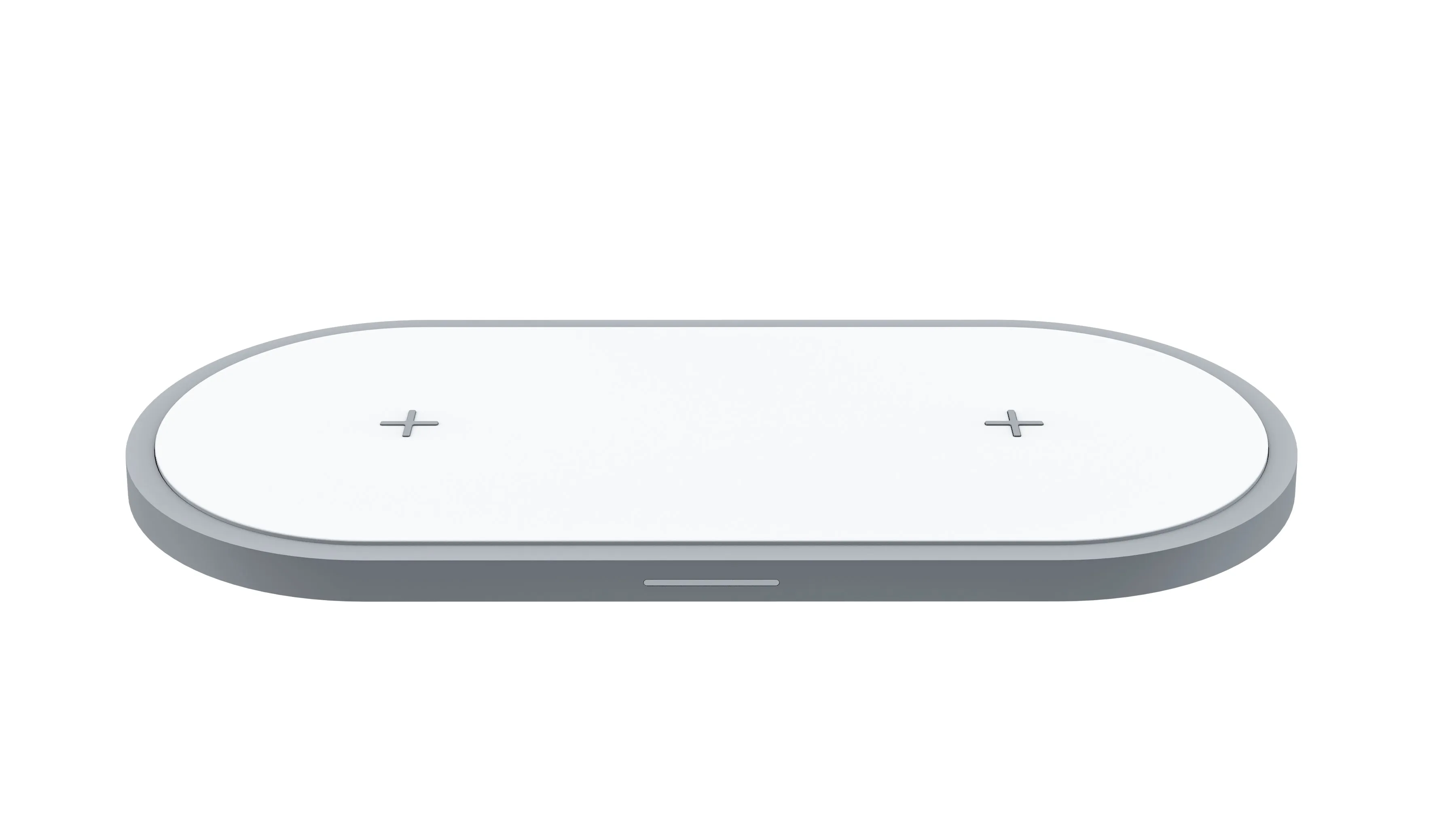High Performance 2 Holders QI Wireless Fast Charging Base Silver