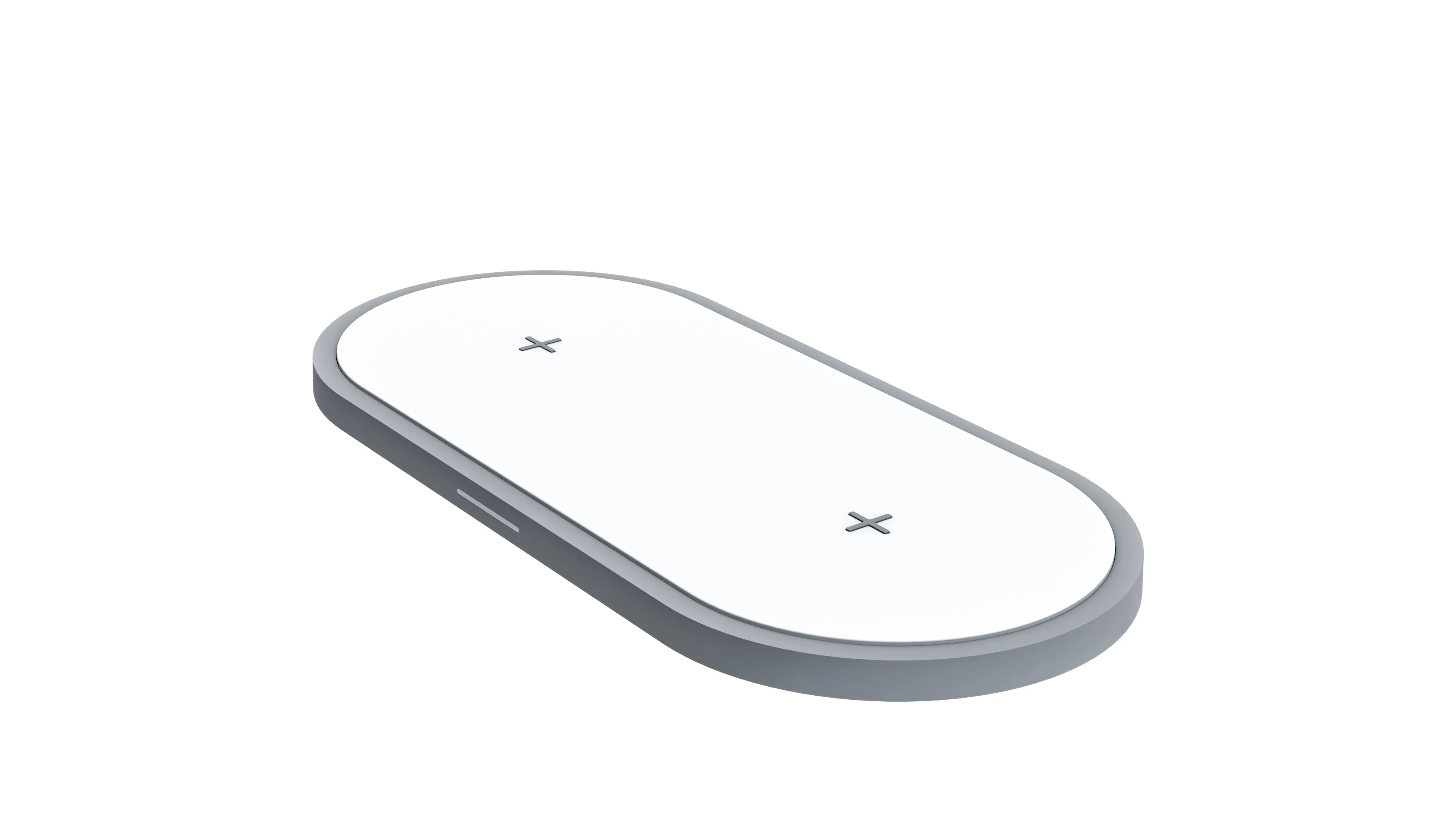 High Performance 2 Holders QI Wireless Fast Charging Base Silver