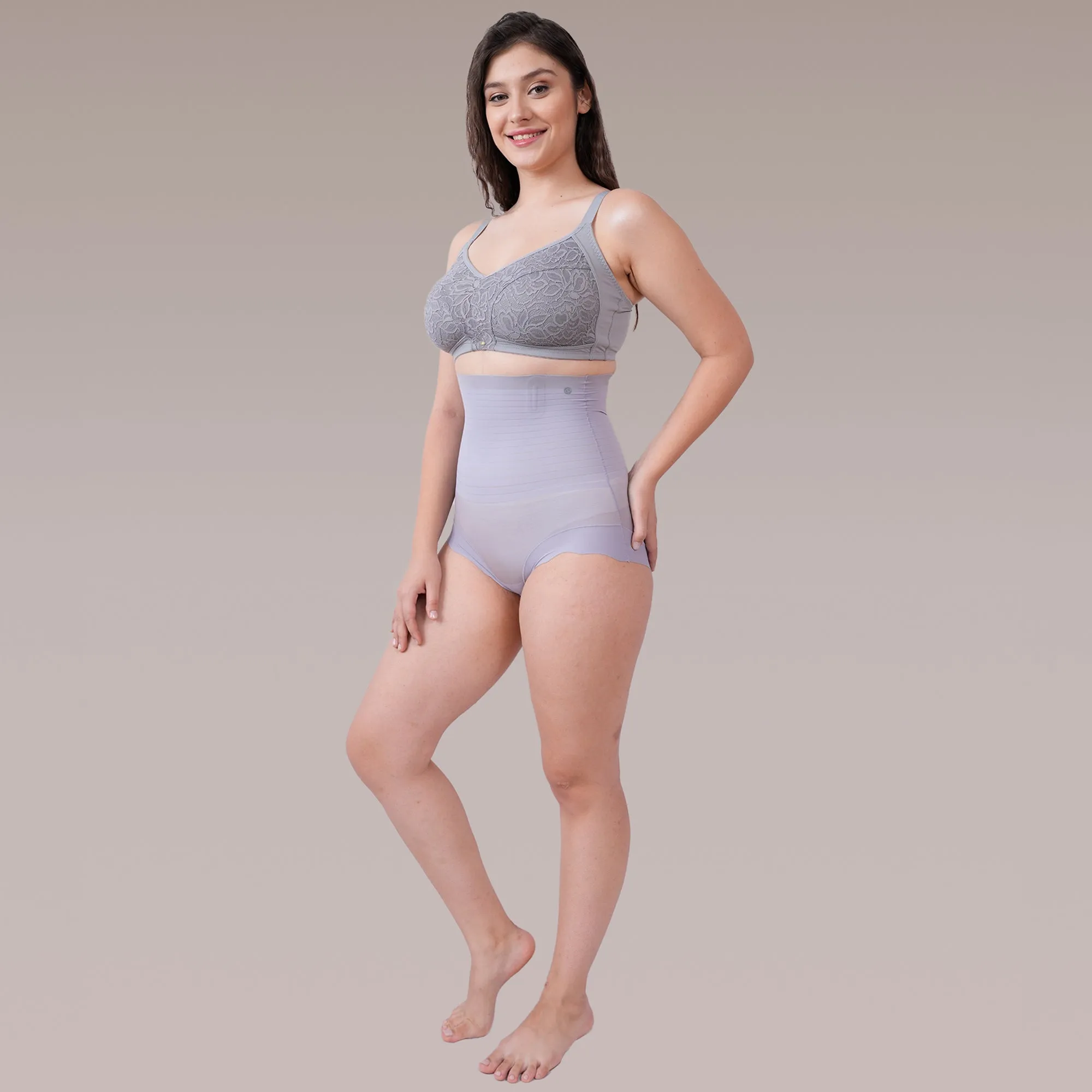 High Waist Ultra Thin Compression Shaper Brief with Tummy Control & No VPL