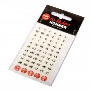 Hohner MZ20195 Glow in the Dark Harmonica Key Stickers