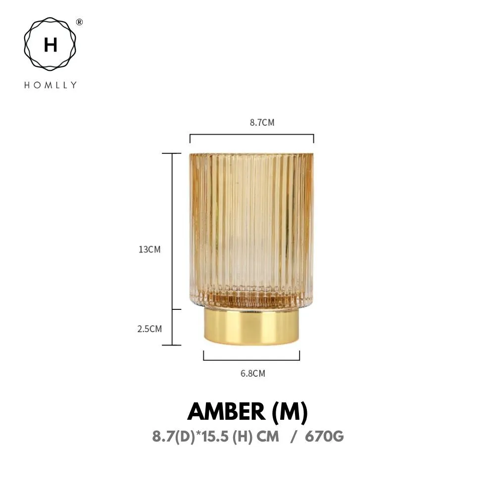 Homlly Crystal Cosmetic Makeup Brush Pencil Glass Storage Holder