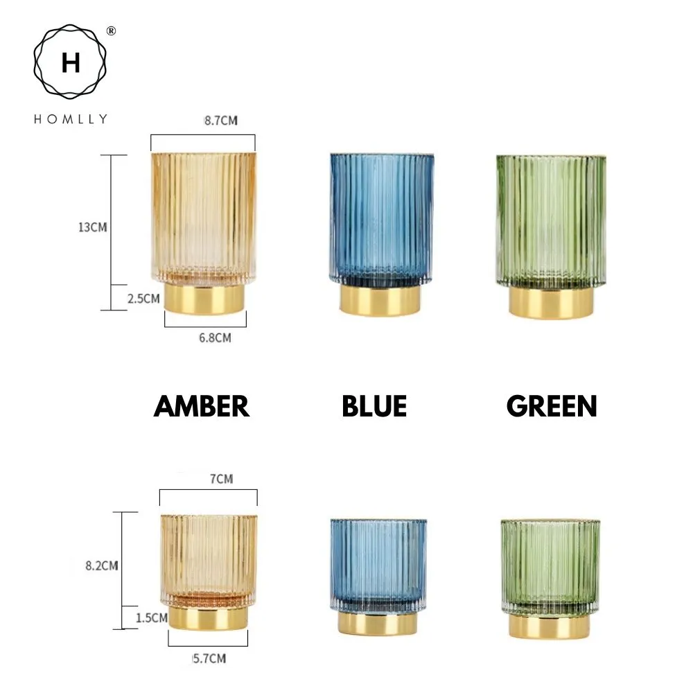 Homlly Crystal Cosmetic Makeup Brush Pencil Glass Storage Holder