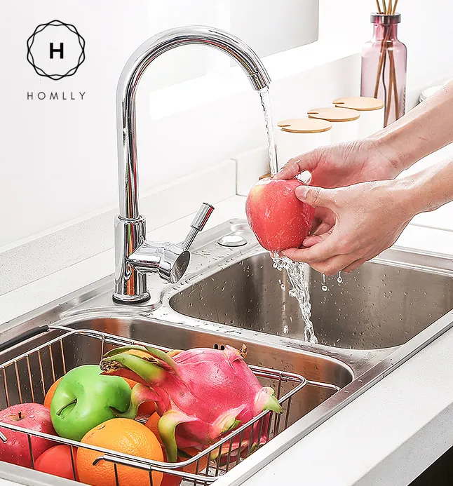 Homlly Expandable Dish Drying Rack and Utensil Holder