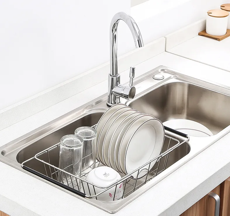 Homlly Expandable Dish Drying Rack and Utensil Holder