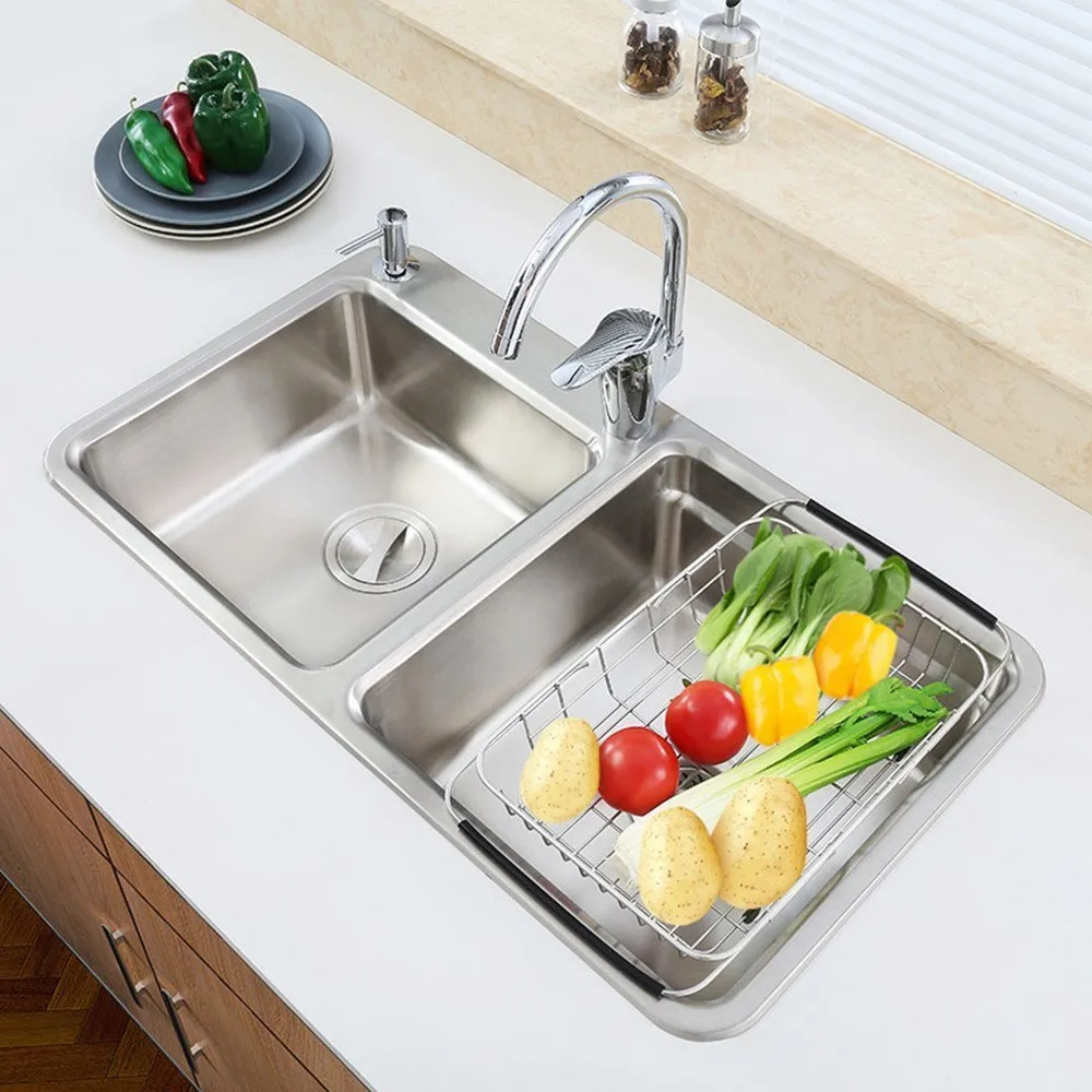 Homlly Expandable Dish Drying Rack and Utensil Holder