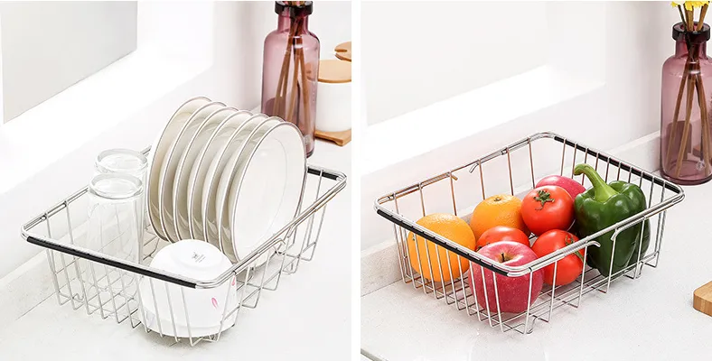 Homlly Expandable Dish Drying Rack and Utensil Holder