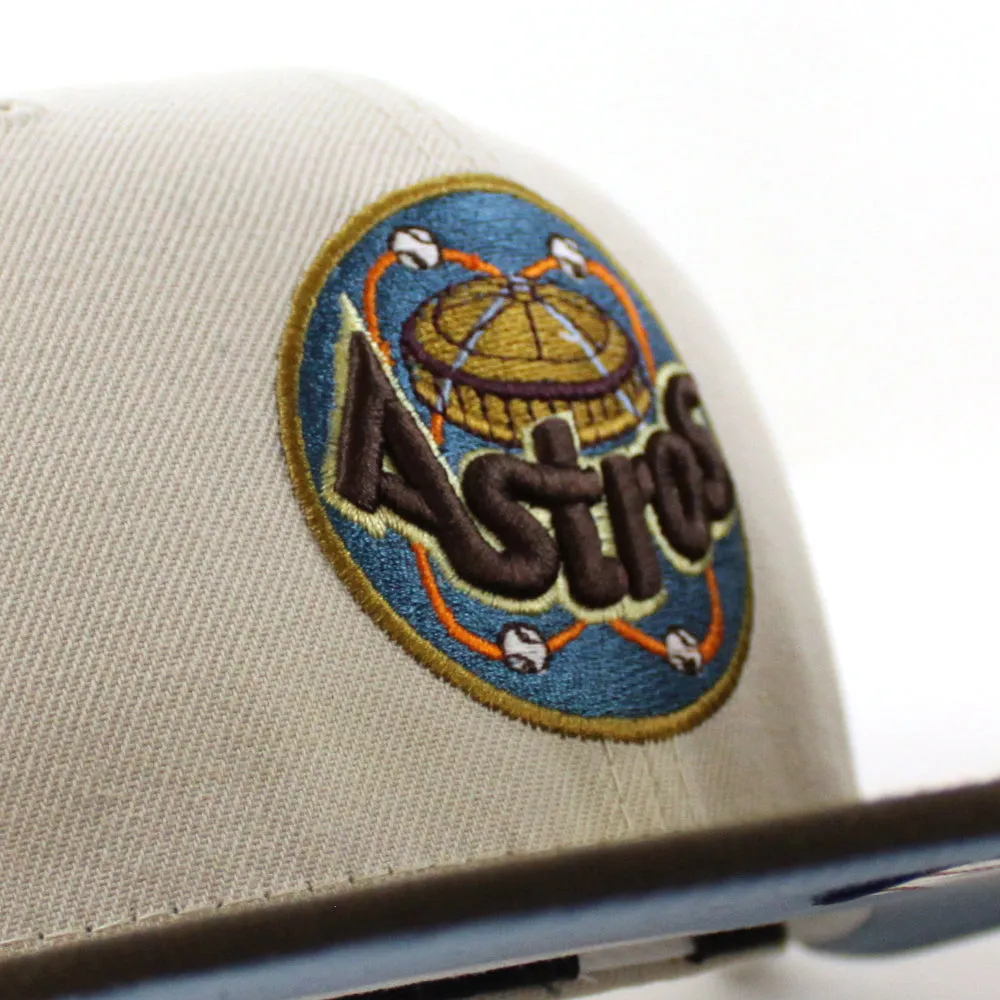 Houston Astros 1986 ALL STAR GAME New Era 59Fifty Fitted Hat (STONE WALNUT SKY BLUE Under Brim)