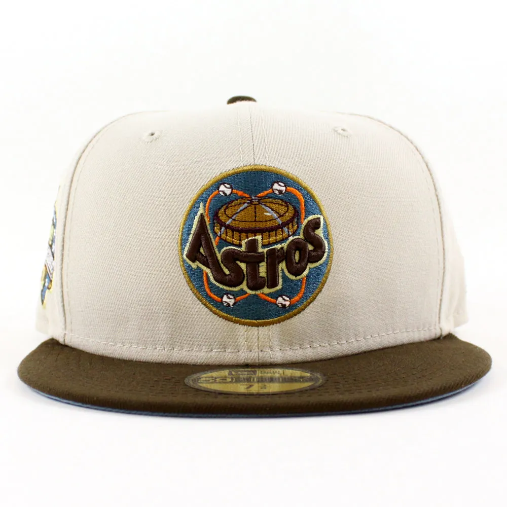 Houston Astros 1986 ALL STAR GAME New Era 59Fifty Fitted Hat (STONE WALNUT SKY BLUE Under Brim)
