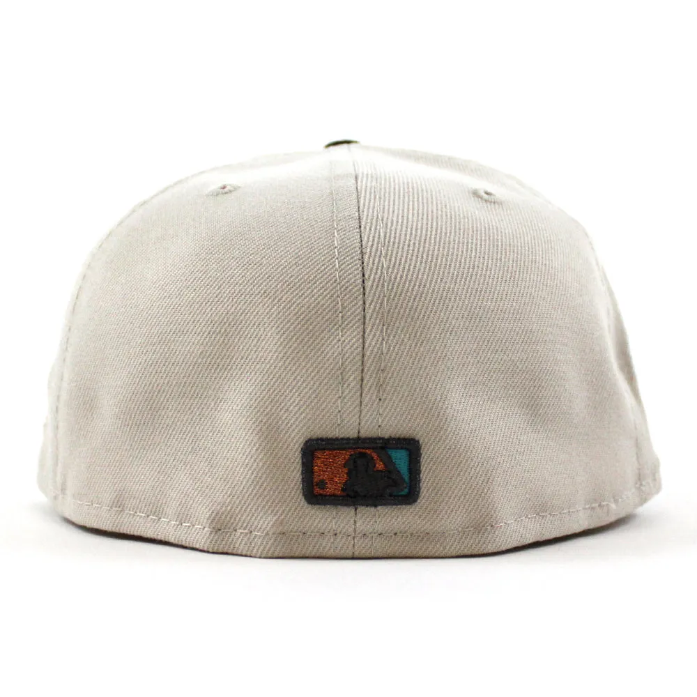 Houston Astros Apollo Patch New Era 59Fifty Fitted Hat (Glow in the Dark Stone Black Aqua Under Brim)