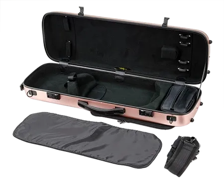HQ Polycarbon Violin Case Oblong 4/4 - Rose Gold