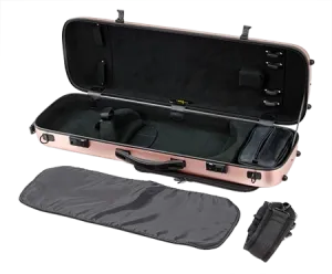 HQ Polycarbon Violin Case Oblong 4/4 - Rose Gold