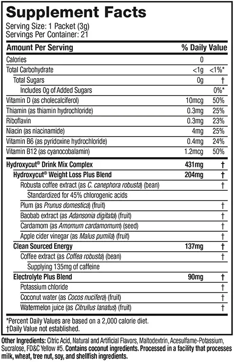HYDROXYCUT DRINK MIX