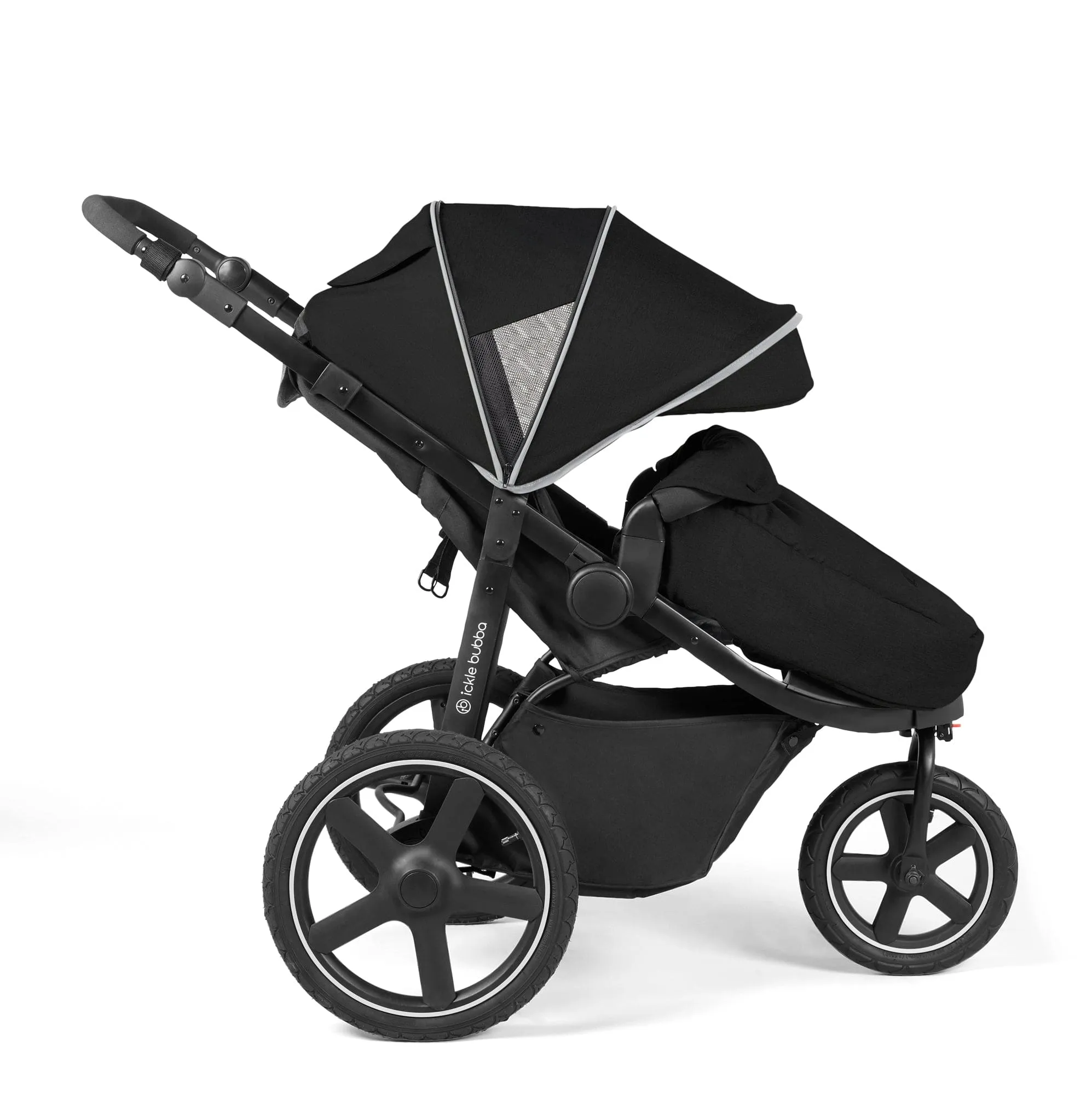 Ickle Bubba Venus Max Jogger Stroller in Black/Black