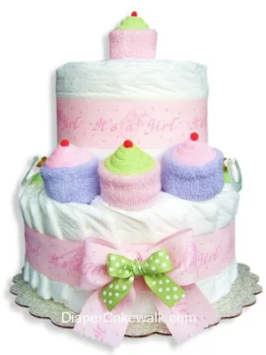 It's A Girl! Mini Diaper Cake
