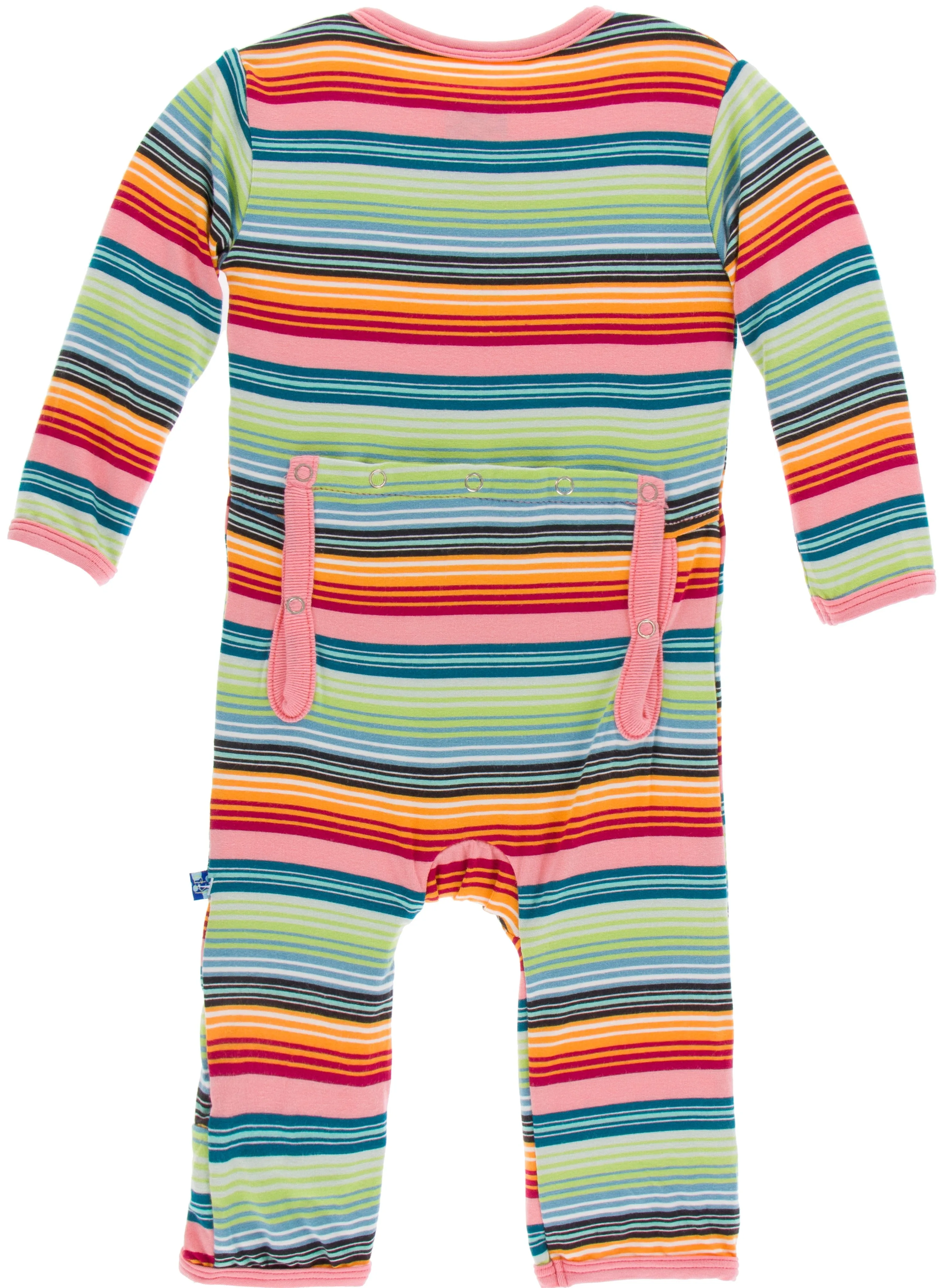 KicKee Pants Cancun Strawberry Stripe Coverall with Zipper