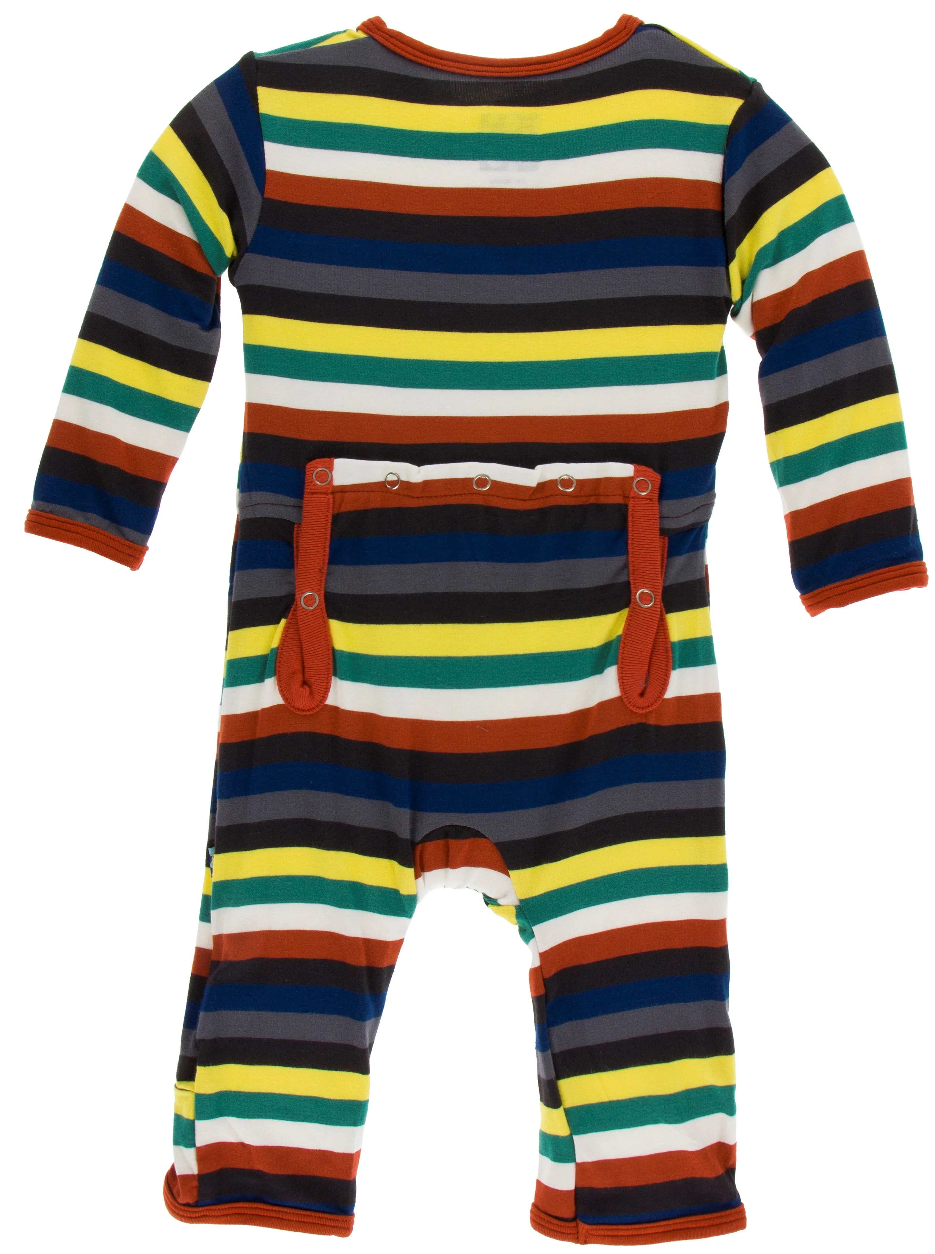 KicKee Pants Dark London Stripe Coverall with Zipper