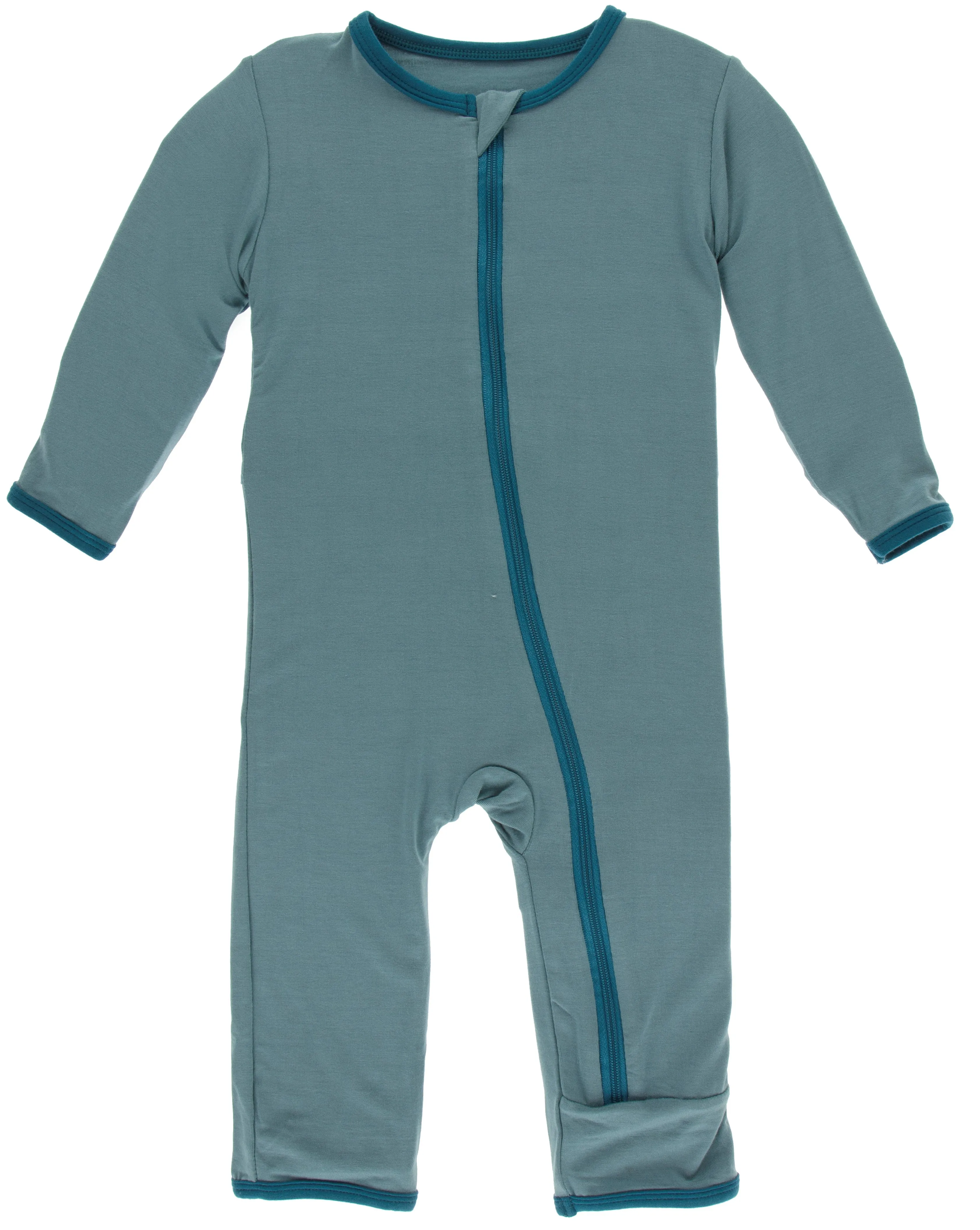 KicKee Pants Dusty Sky Happy Tornado Applique Coverall with Zipper