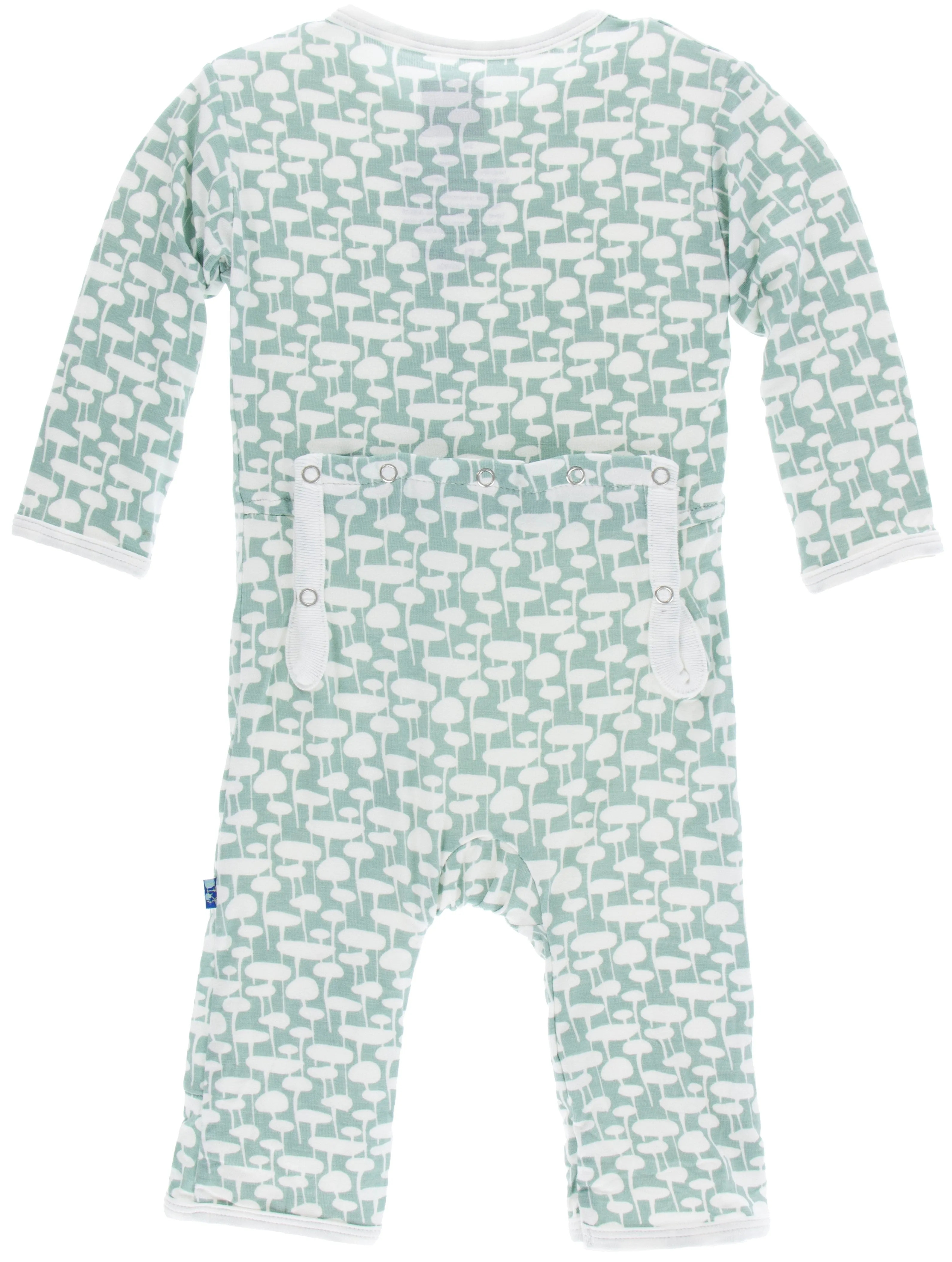 KicKee Pants Jade Mushroom Coverall with Snaps