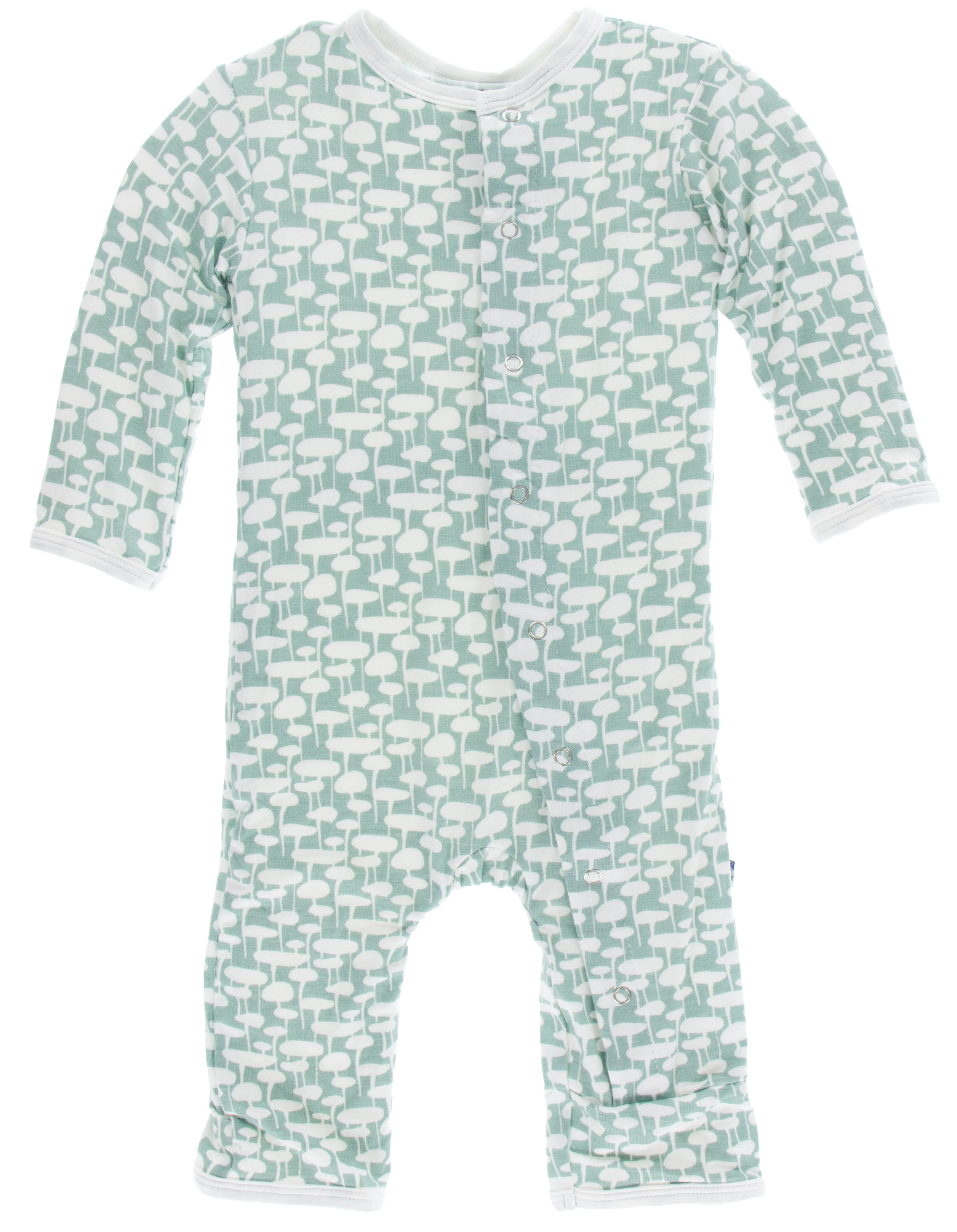 KicKee Pants Jade Mushroom Coverall with Snaps