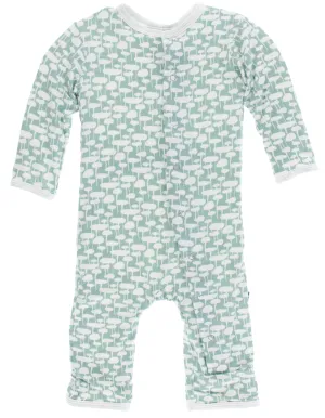 KicKee Pants Jade Mushroom Coverall with Snaps