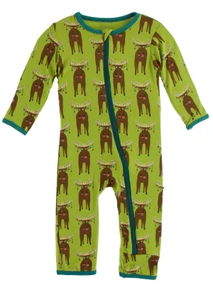 KicKee Pants Meadow Bad Moose Coverall with Zipper