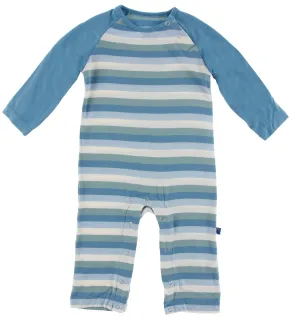 KicKee Pants Oceanography Stripe Raglan Romper