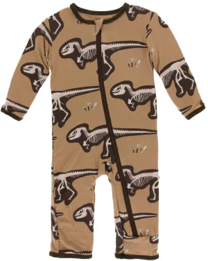KicKee Pants Tannin T-Rex Dig Coverall with Zipper