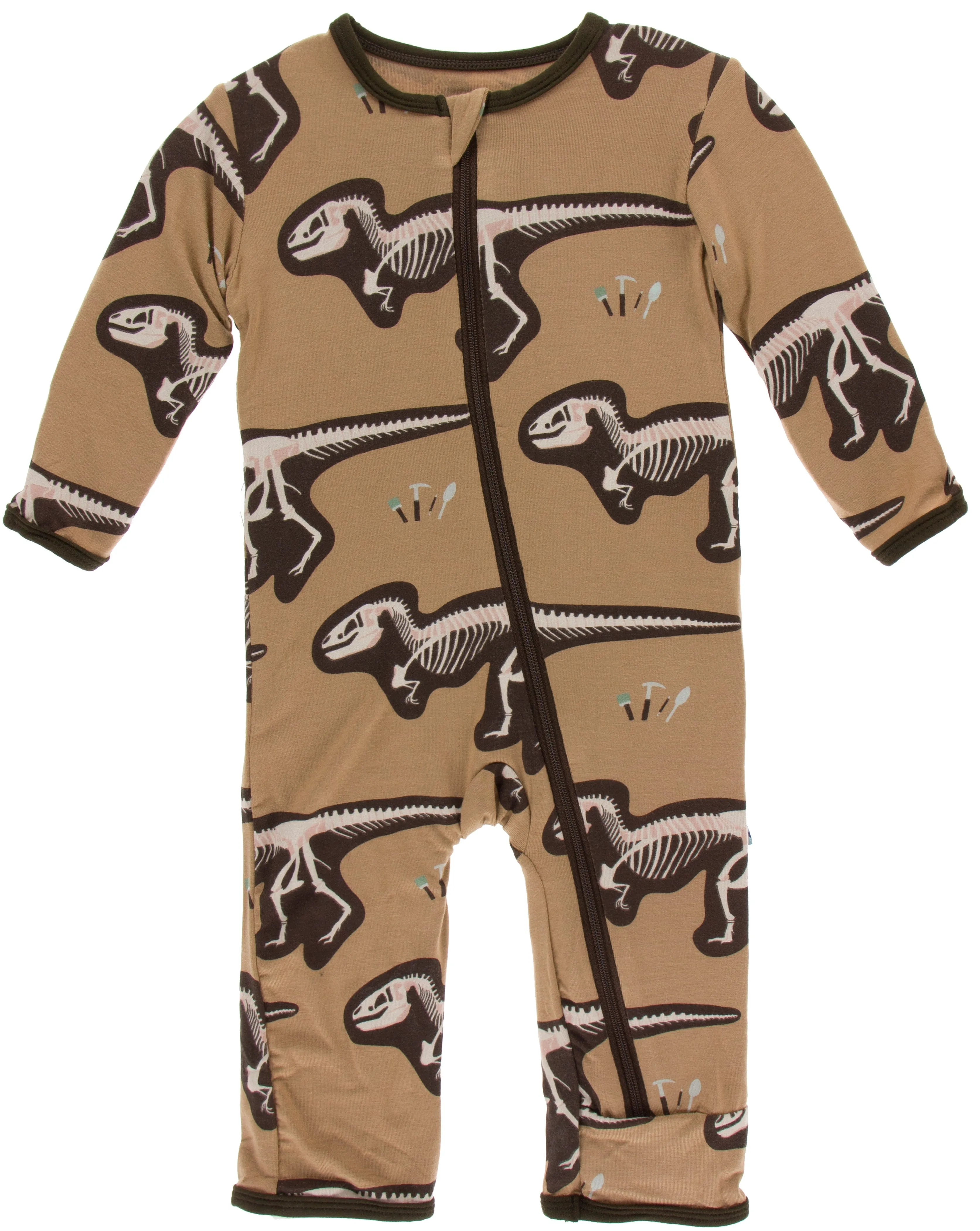 KicKee Pants Tannin T-Rex Dig Coverall with Zipper