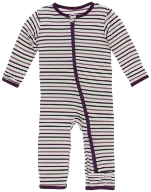 KicKee Pants Tuscan Vineyard Stripe Coverall with Zipper