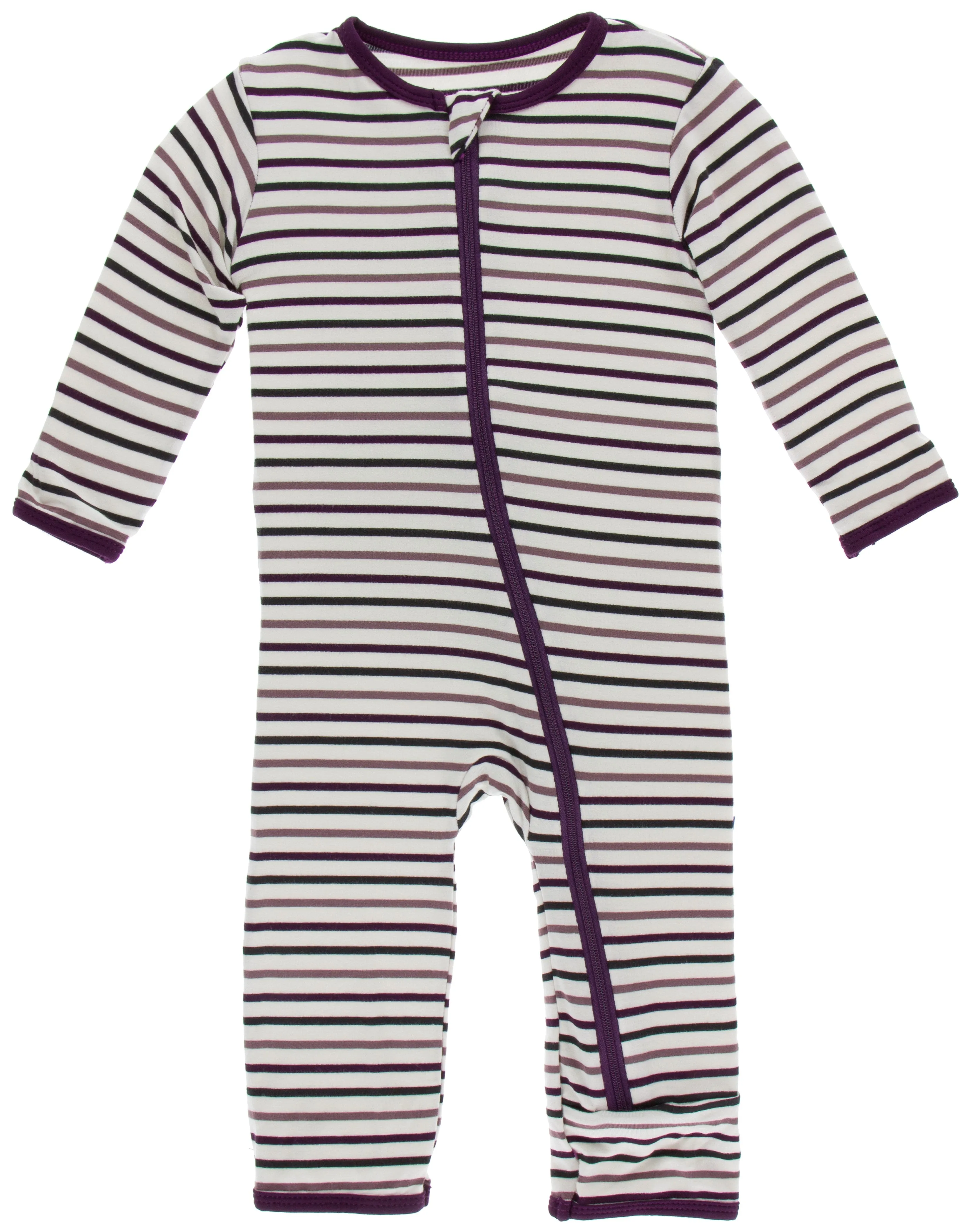 KicKee Pants Tuscan Vineyard Stripe Coverall with Zipper