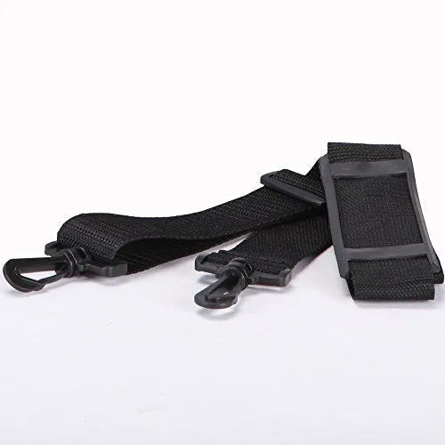 KIOTA Makeup Artist Storage Bag, Clear Cosmetic Bag with Side Pockets and Shoulder Strap, Ergonomic Handle, ON THE GO Series - Black Trim
