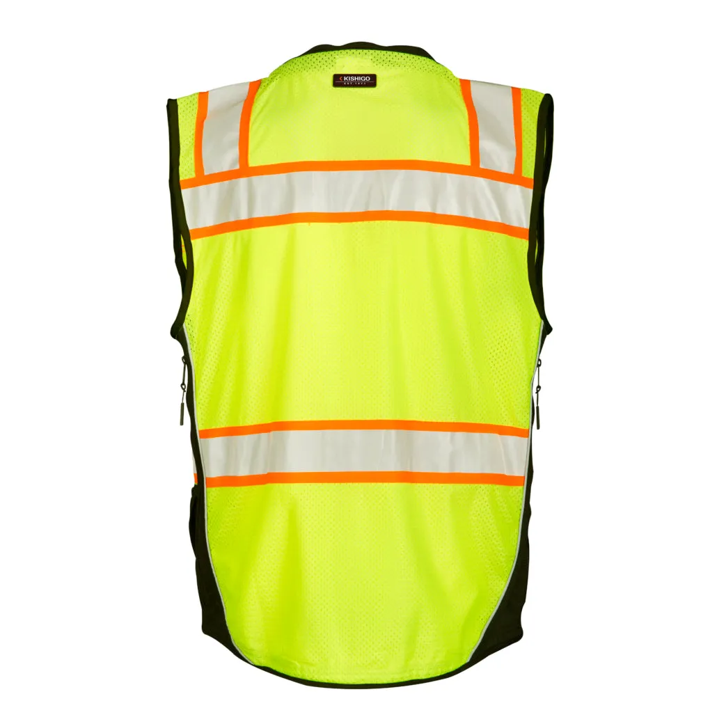 Kishigo Black Series Surveyors Vest, Type R Class 2