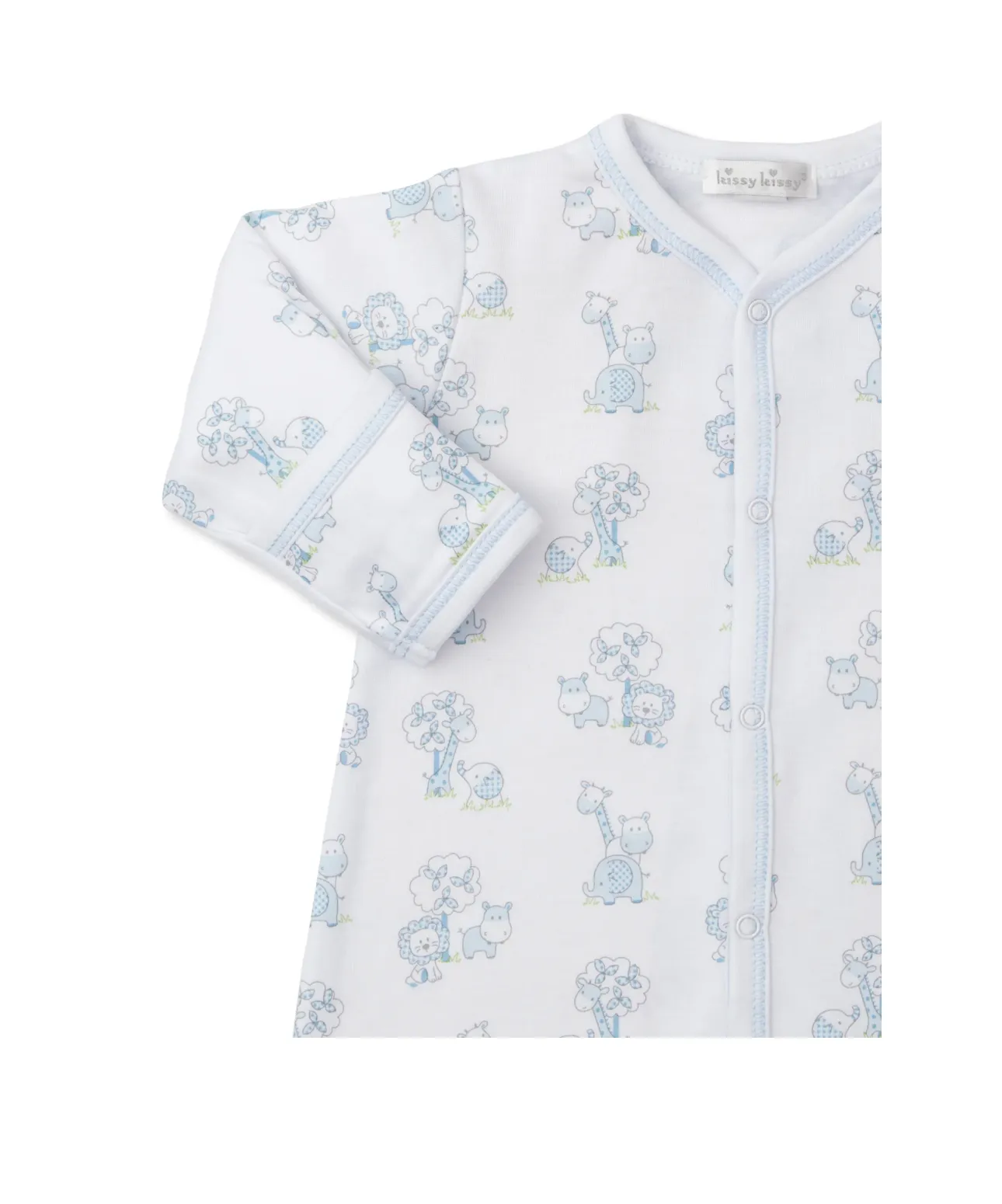 Kissy Kissy: Gingham Jungle Convertible Gown - Light Blue