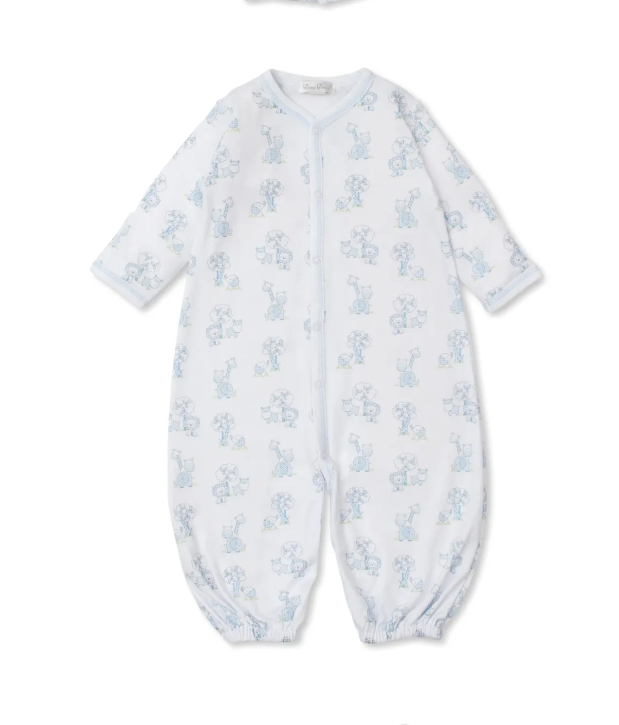 Kissy Kissy: Gingham Jungle Convertible Gown - Light Blue
