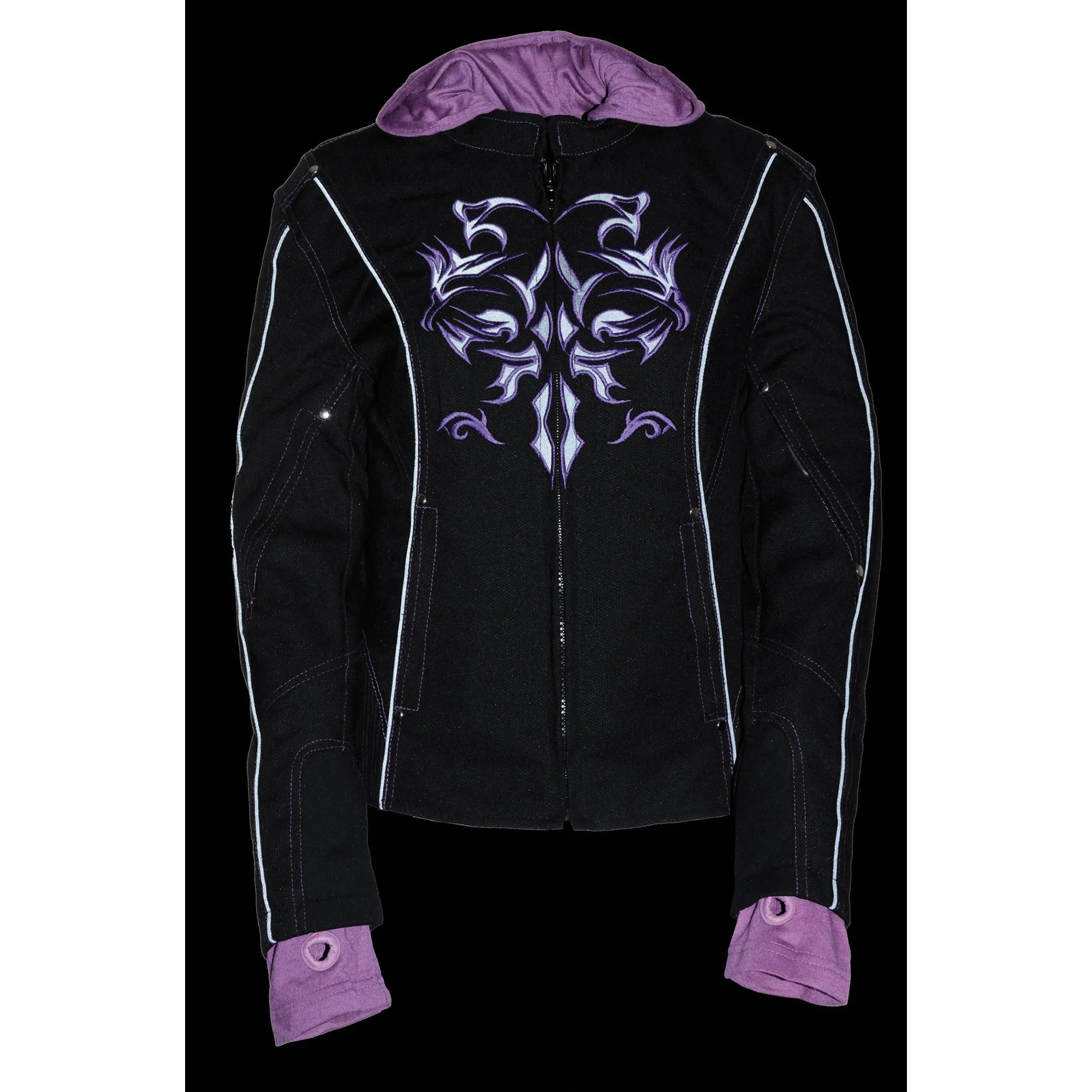 Ladies 3/4 Jacket w/ Reflective Tribal Detail