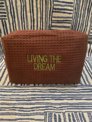 Large Chocolate Waffle Cosmetic Case