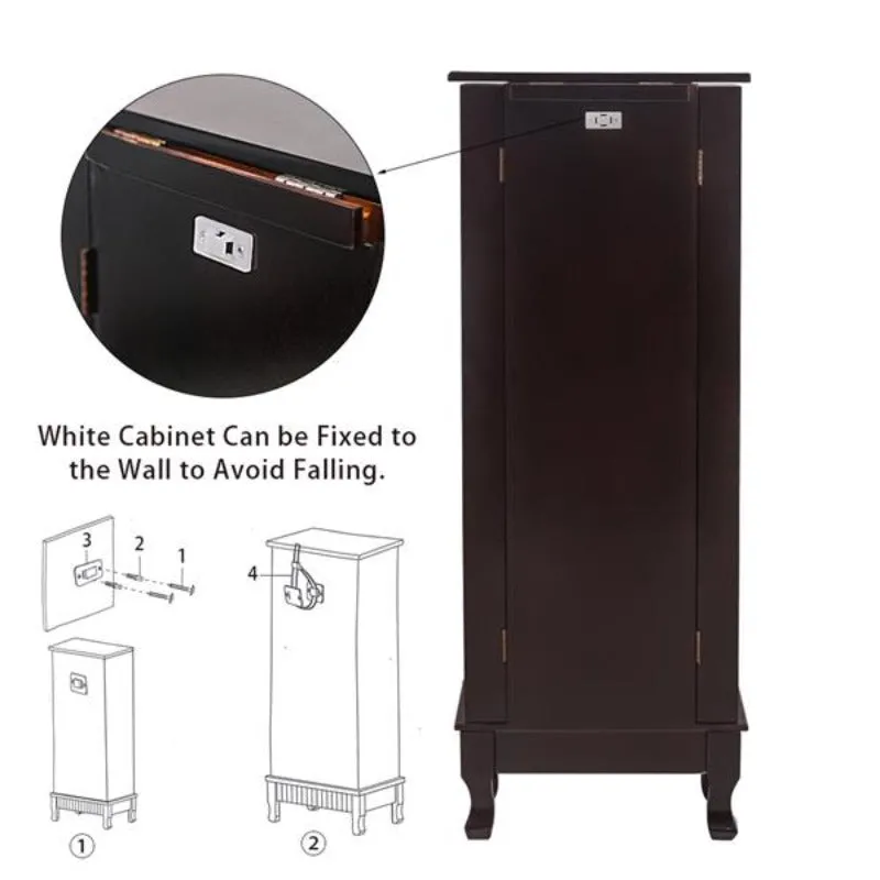 Larger Free Standing Jewelry Cabinet