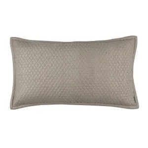 Laurie Diamond Quilted King Pillow Stone Basketweave 20X36