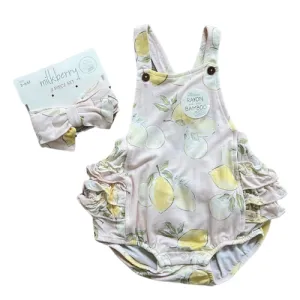 Lemon Bamboo Ruffle Bubble Romper