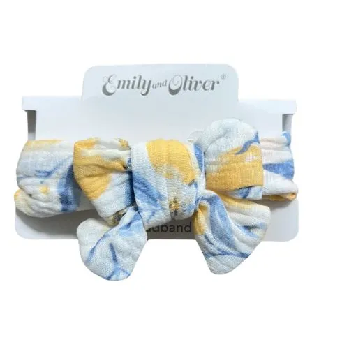 Lemons Cotton Muslin Jumpsuit and Headband Set