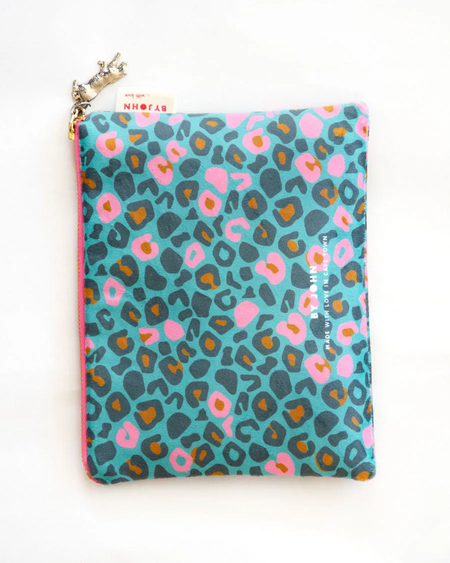 Leopard Print Cosmetic Bag ( Medium)