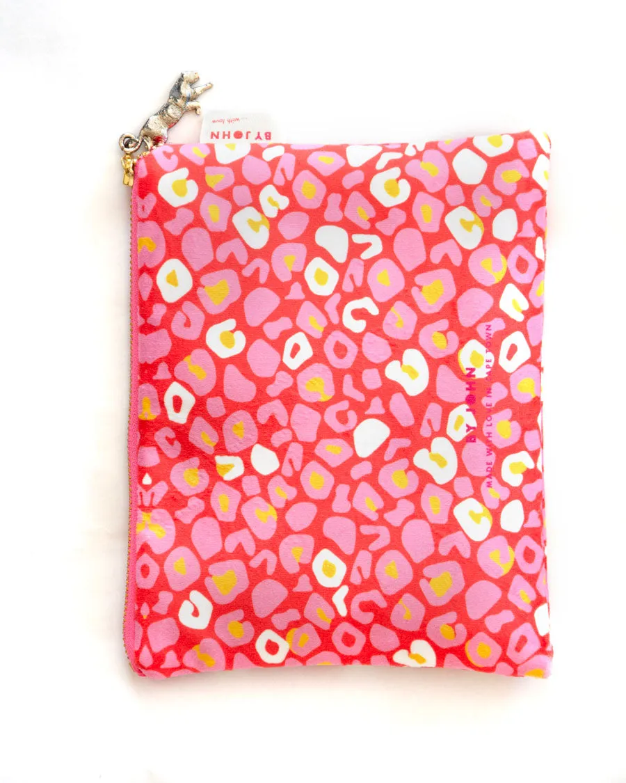 Leopard Print Cosmetic Bag ( Medium)