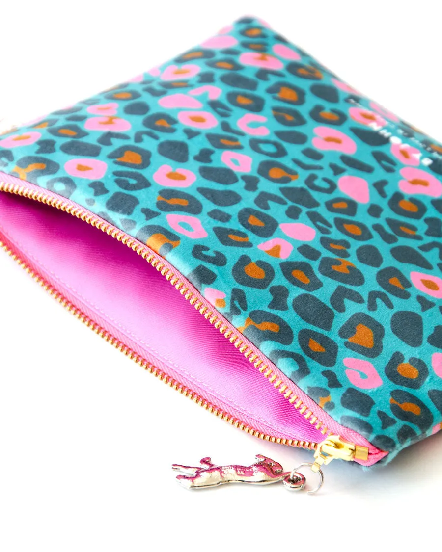 Leopard Print Cosmetic Bag ( Medium)