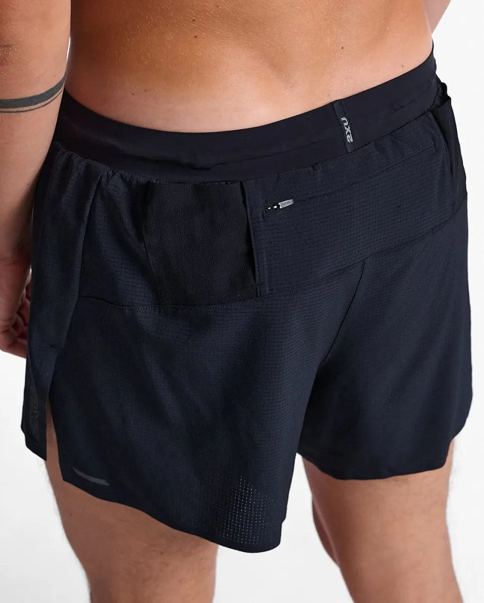 Light Speed Stash 5 Laufshorts Herren - black/black reflective