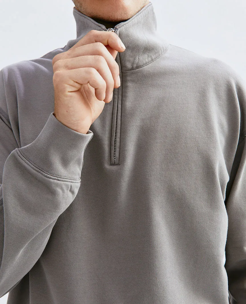 Lightweight Terry Quarter Zip Quarry