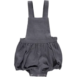 Linen Romper, Charcoal