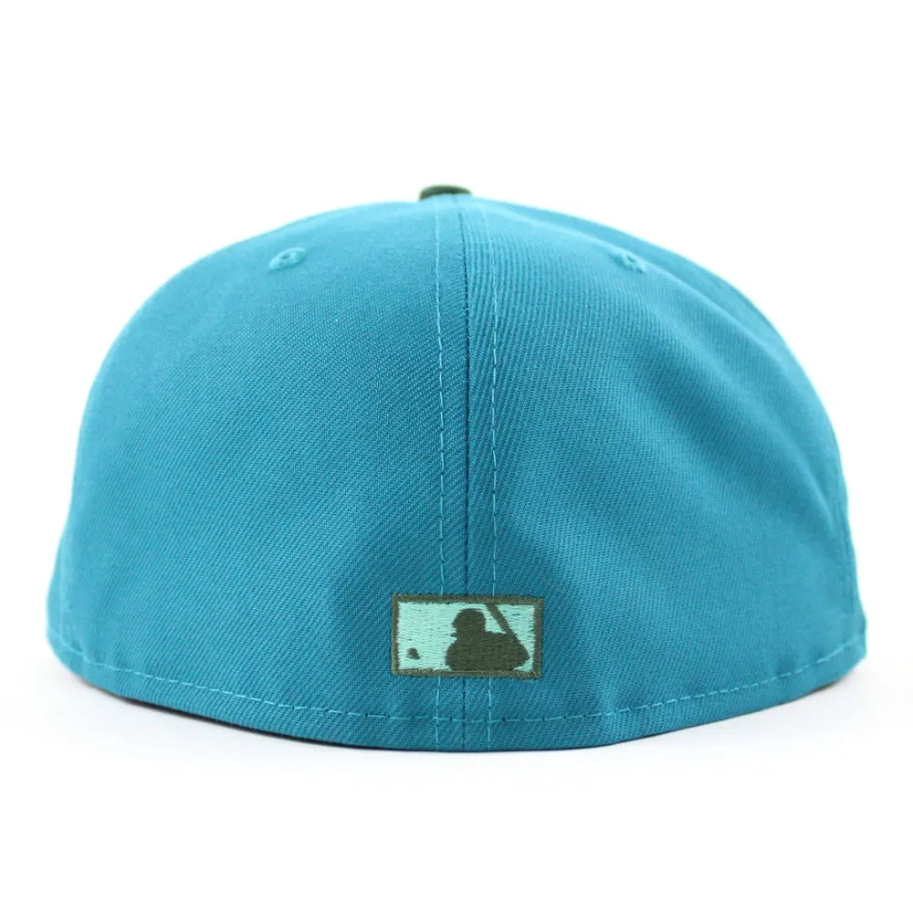Los Angeles Dodgers 50th Anniversary New Era 59Fifty Fitted Hat (Teal Olive Mint Under Brim)