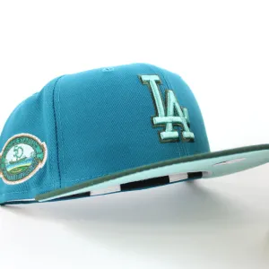 Los Angeles Dodgers 50th Anniversary New Era 59Fifty Fitted Hat (Teal Olive Mint Under Brim)